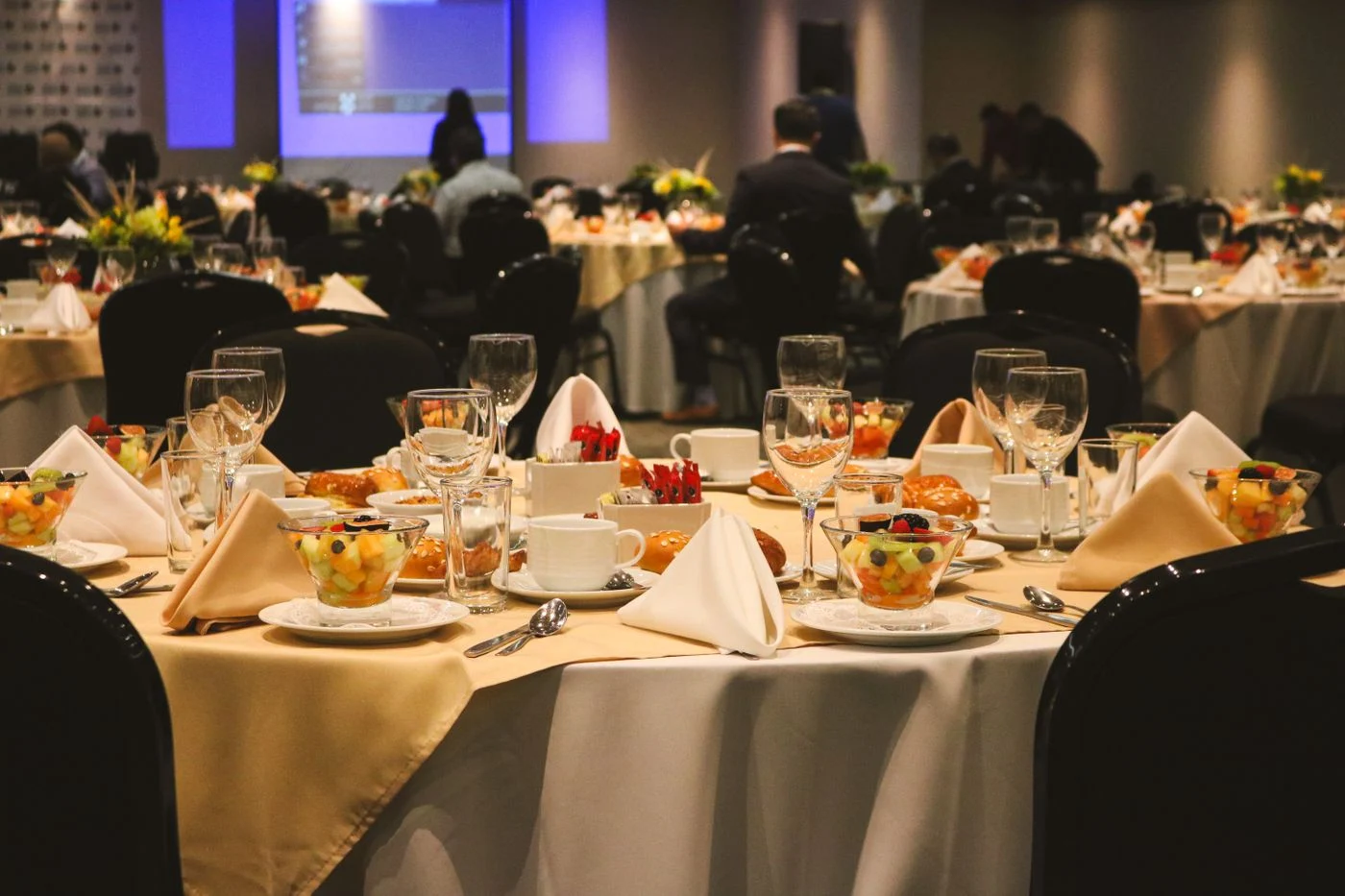 Illustrative catering setting for Prestigious Clubs & Venues